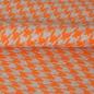 Preview: Gewebter Hahnentritt Mischgewebe orange beige